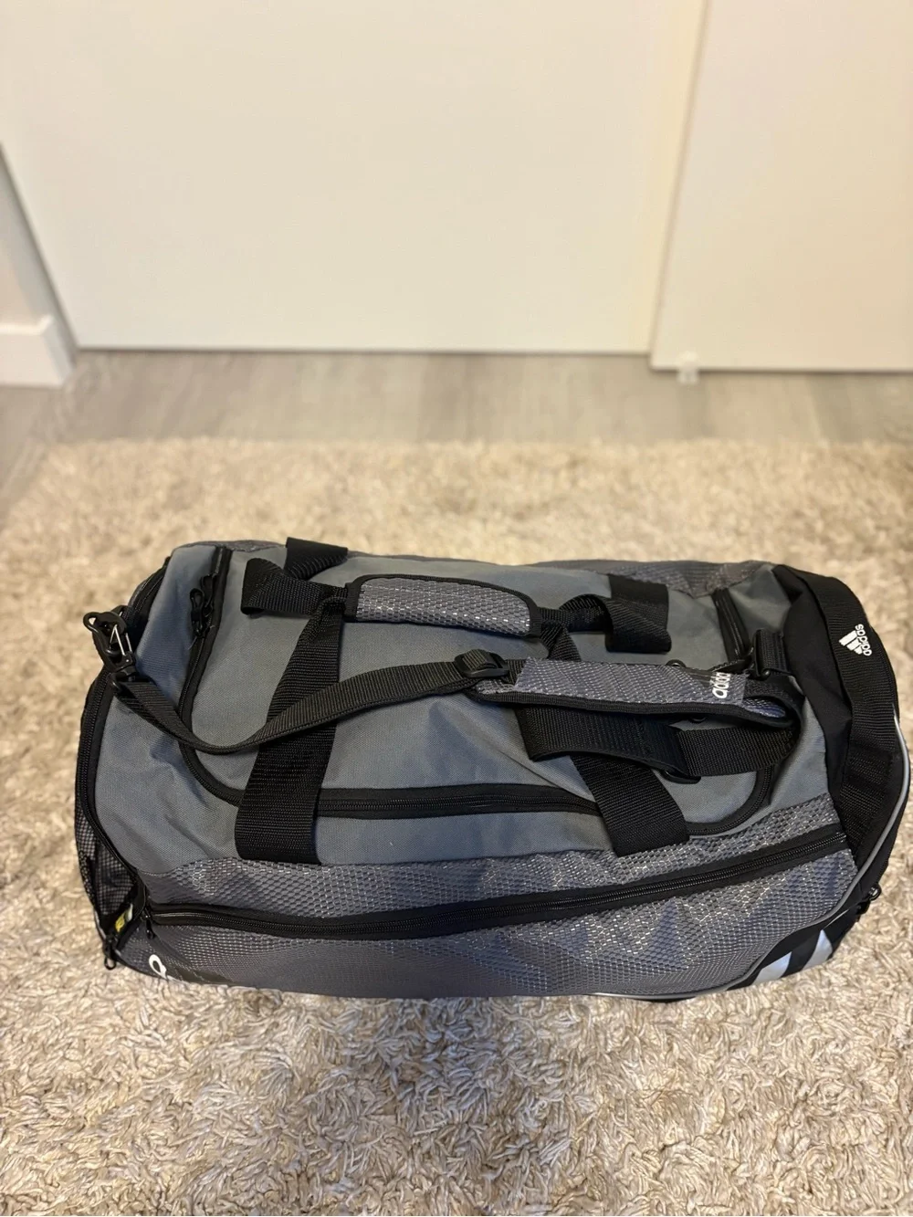 adidas team speed Gray Duffel Bag